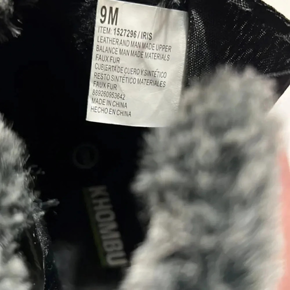 Khombu Iris Leather Winter & Snow Boots Black 9 - Picture 8 of 8